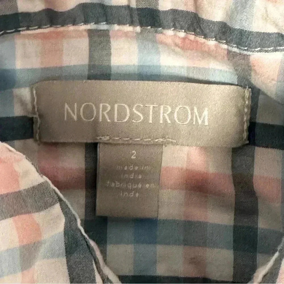 Nordstrom - Long sleeve button down plaid shirt. Size 2 - Picture 2 of 3